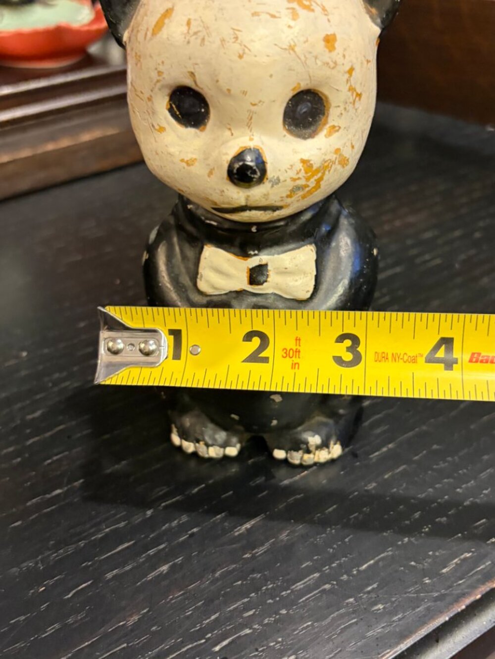 Vintage Circa 1940s Cast-Metal Panda Carnival Ring-Toss Game Figure - Picture 3 of 5